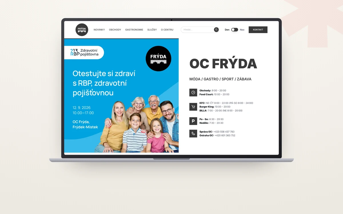Web pro OC FRÝDA