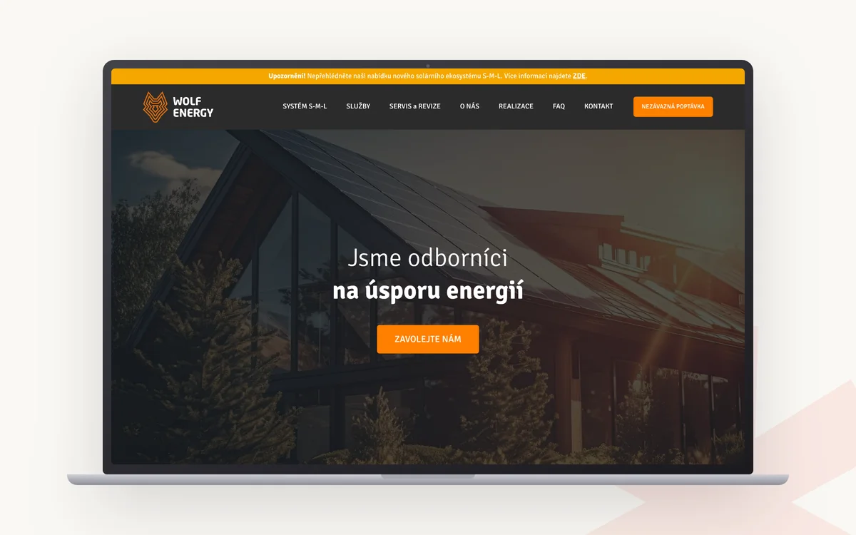 Web pro WOLF ENERGY